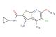 3-amino-5-chloro-N-cyclopropyl-6-methoxy-4-methylthieno[2,3-b]pyridine-2-carboxamide