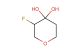 3-fluorooxane-4,4-diol