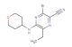 3-bromo-6-ethyl-5-((tetrahydro-2H-pyran-4-yl)amino)pyrazine-2-carbonitrile